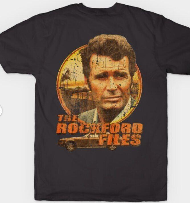 Rockford Files 70s Tv Vintage Back Side Black T-Shirt Unisex T-Shirt S