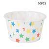 50PCS Mini Cupcake Liners Paper Round Cake Baking Cups Muffin Cases Home Party Wedding (Star)