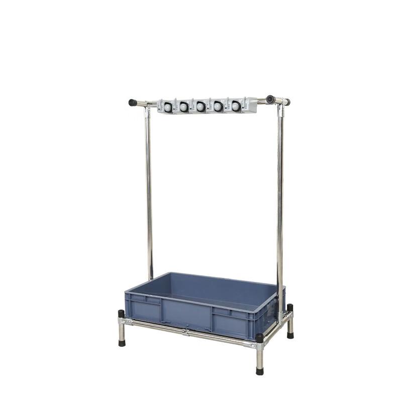 Movable Stainless Steel Mop and Broom Holder Rack