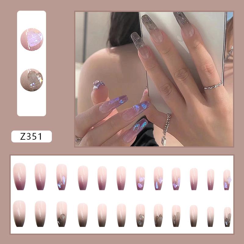 Wear Nail Diamond Small Fresh Three-dimensional Pattern Love Bow Nail Patch Nail Wear Nail Product