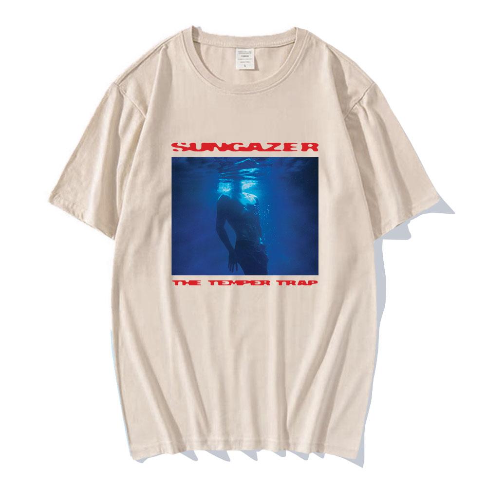 The Temper Trap Sungazer Album Tshirt Summer Oneck Short Sleeve Male Tshirts Unisex Streetwear Cotton Soft Casual Unisexs Tees S