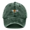 Washed Cotton Baseball Cap Distresseded Vintage Style Adjustable Snapback Hat For Men And Women Casual Street Stylewear Cap Trojan Warrior Vintage
