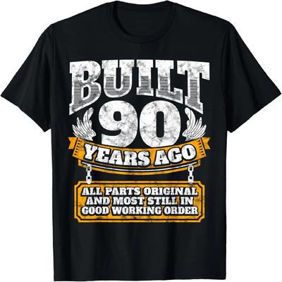 Camiseta de 90º Aniversário Presente de Aniversário Dizendo Idade 90 Anos Camiseta de Piada
