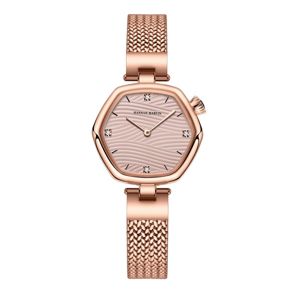 New ultra-thin niche minimalist waterproof hexagonal Japanese movement women's watch