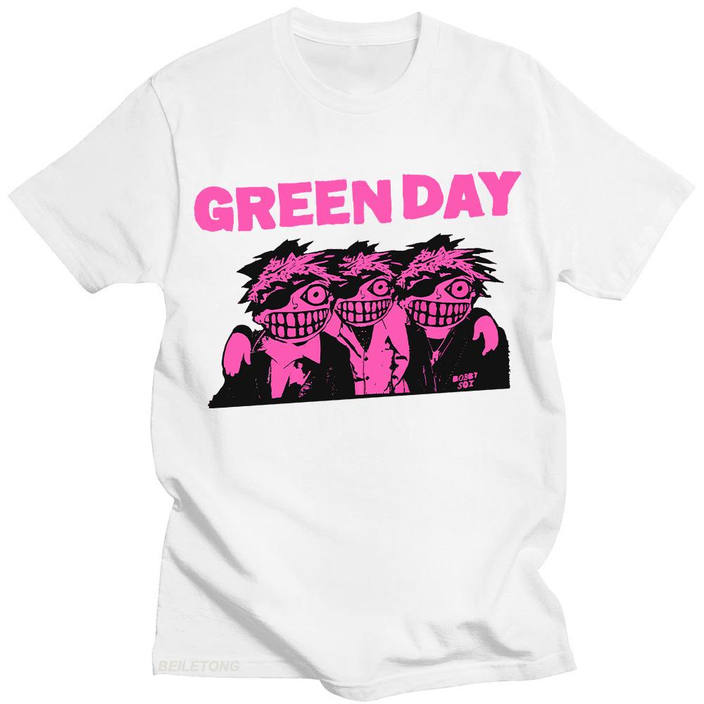 2025 Summer Green Day Rock Artist Tshirt Green Day Alternative Song Dilemma Mens New Harajuku Pure Cotton Aesthetic Tshirt