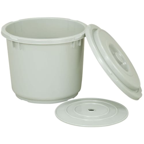 TONBO Shinki Gosei Pickle Container with Lid, 30-inch, Gray, Diameter 42cm x Height 35cm, Made in Japan