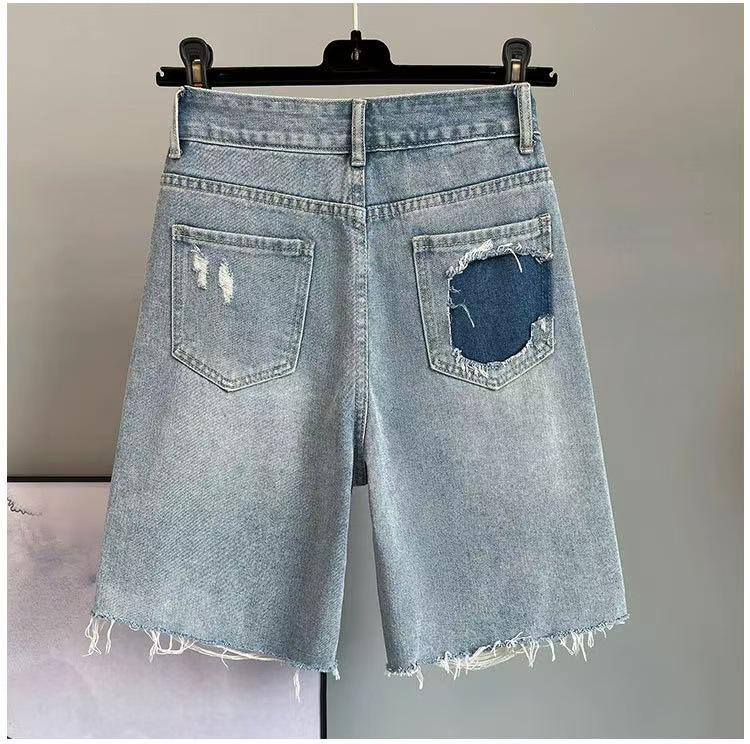 Pantaloni da Donna di Media Lunghezza Moda Europea e Americana Fai da Te