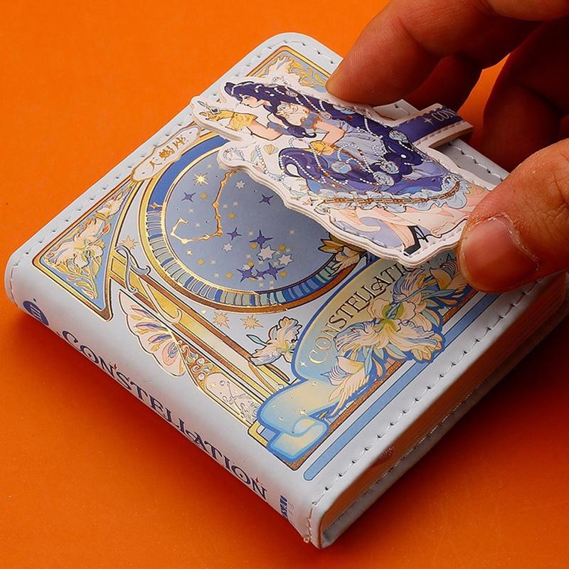 Pen Notatbok Fargeside Illustrasjon Mykt Skinn Magnetisk Spenne Studentdagbok Innbundet Notisblokk