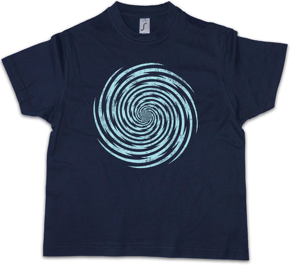 SPIRAL LIGHTNING Kids Boys T-Shirt Hypno Labyrinth Mystic Hypnotic Circle 100