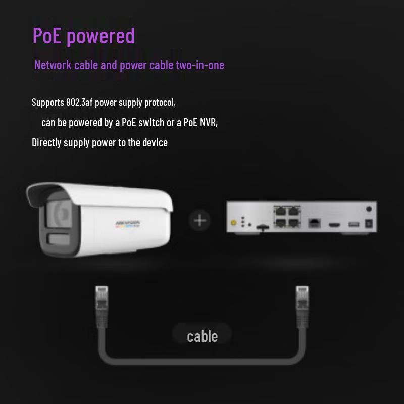 Hikvision 4MP Full-Color Night Vision Network Camera CN plug (adapter included)