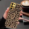 Sparkling Golden Glitter Leopard Print Textured Glass Phone Case for  Galaxy s26 /S25/S24 Ultra/S23/S22/S21/S20 FE/S20 Ultra