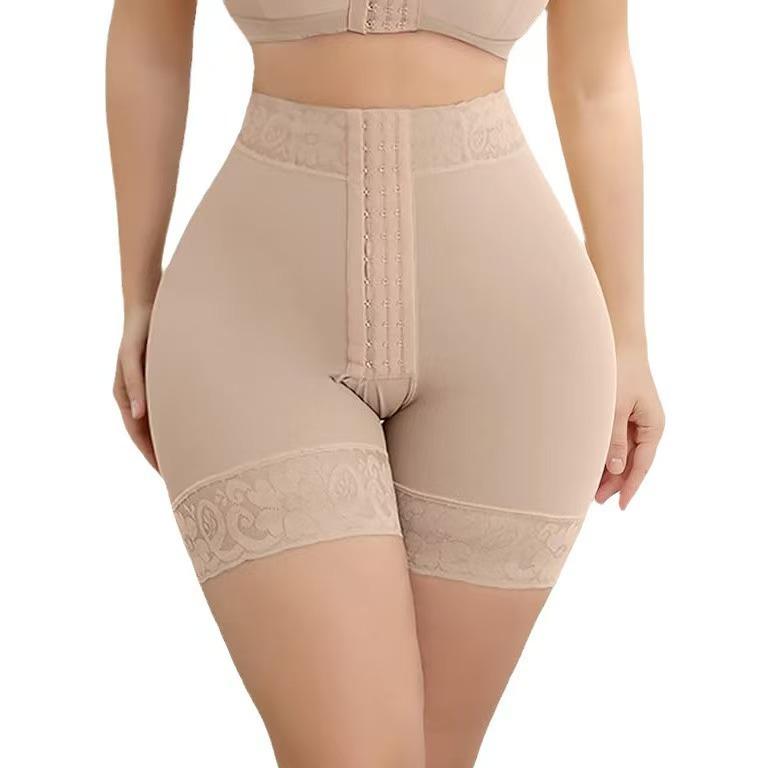 Cross-border Hip-lifting Abdomen-shaping High-waisted Lace Corset Shapewear Pants