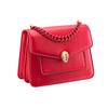 BVLGARI Serpenti Forever Series Soft Lambskin Crossbody Bag, Shoulder Bag Women's Pomegranate Red 290763