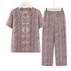 Elderly Women's Summer Blouse and Top Set