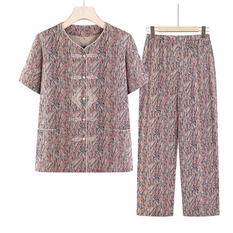 Elderly Women's Summer Blouse and Top Set