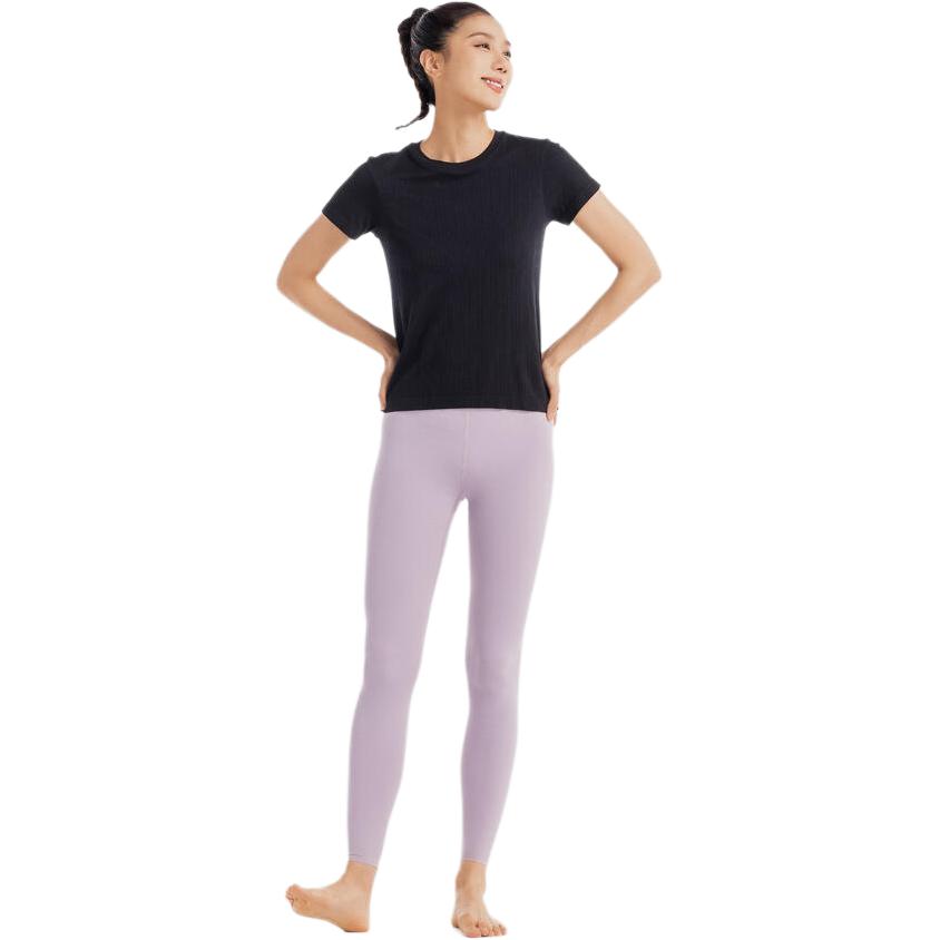 Decathlon Comfortable and Versatile Solid Colour Short Sleeve T-Shirt Women's Black