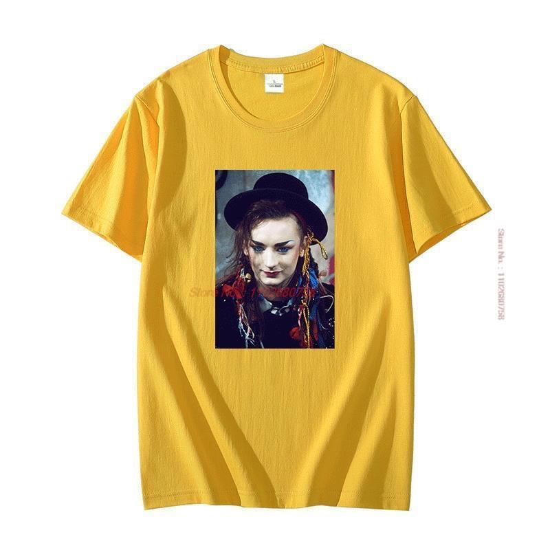 Boy George Cool Poster Unisex Graphic T Shirts Tees Tops Unisexs Short Sleeve Tshirt Summer Harajuku Streetwear Unisexs Clothing
