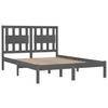 Vidaxl Bed Frame, Grey, Solid Pine Wood, 200 X 200 Cm