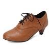 Fashion 2025 Spring Autumn Women Oxford Lace Up Shoes Vintage Round Toe Women Ankle Boots England Style high heels Ladies Chaussure femm