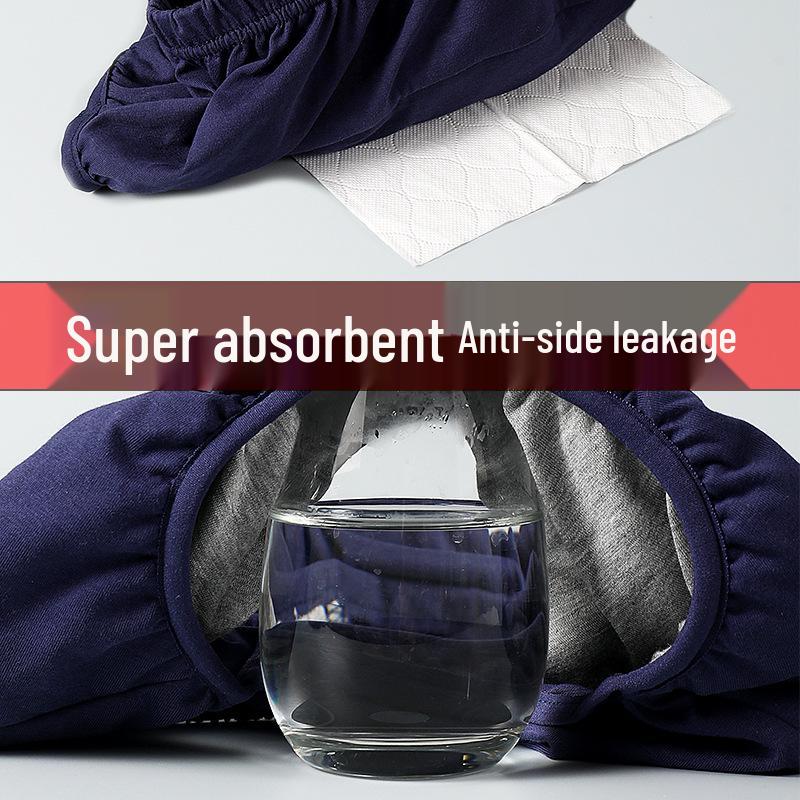 Grafenowe antybakteryjne majtki chłonne dla dorosłych: Czysta Bawełna, Przeciekająca Bielizna na Nietrzymanie Moczu dla Osób w Średnim Wieku i Starszych