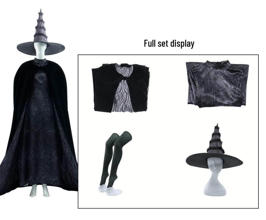 Elphaba & Glinda Wicked Witch Halloween Cosplay Costume - Magical Pink Dress & Robe