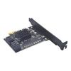 PCI-E to SATA 3.0 Expansion Card 4-Port/6-Port 6Gbps Adapter for IPFS and Chia with 88SE9215 Chip.