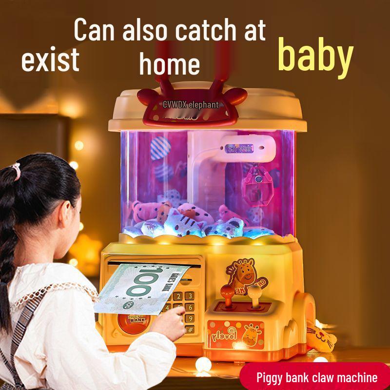 Kids' Piggy Bank Claw Machine Toy Set – Educational Birthday Gift for Girls Ages 3-6