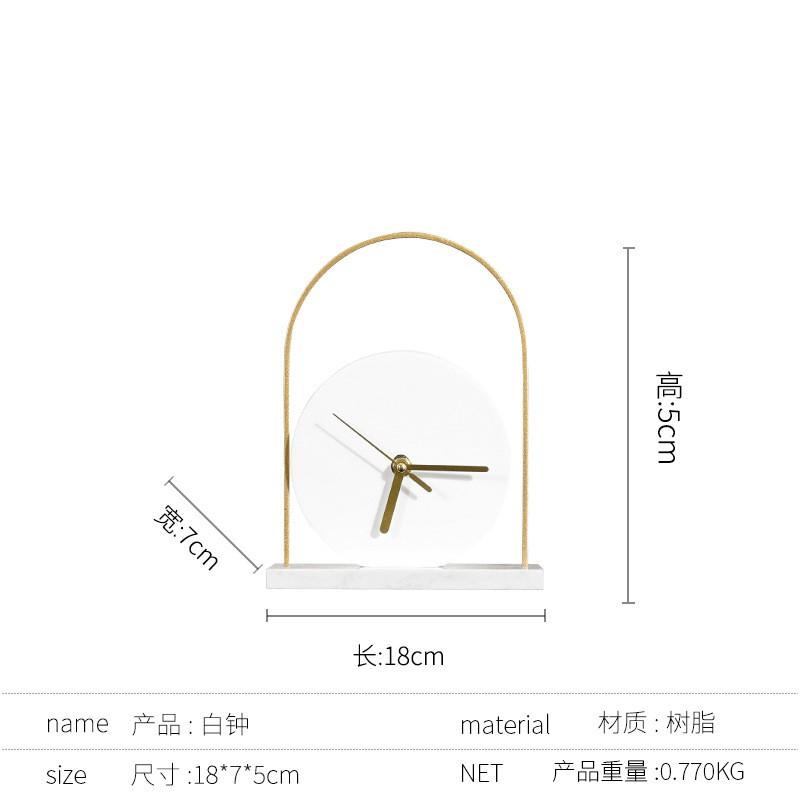 Luxury Modern Office Clock Decor Home Study Bookshelf Desktop