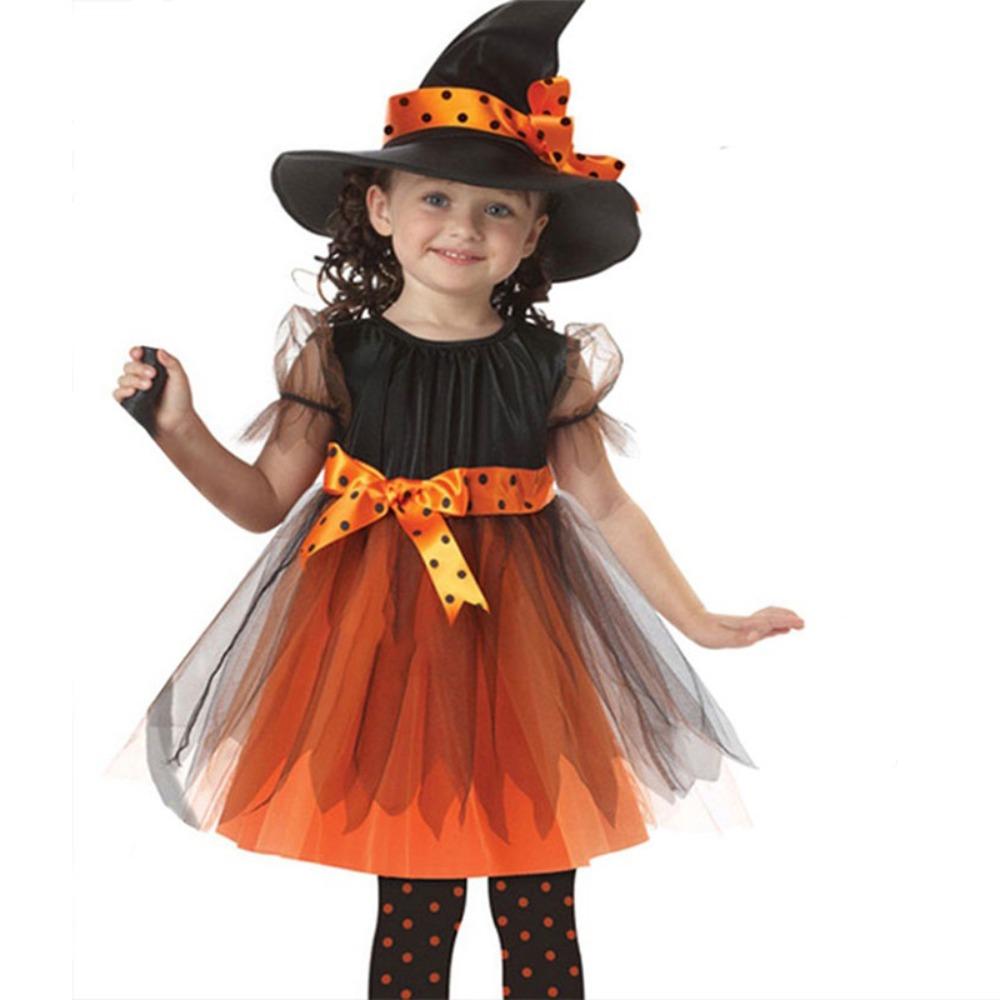 Wizard Kids Witch Dress Set Kawaii Halloween Cosplay Costumes Childern Halloween Costumes  Carnival