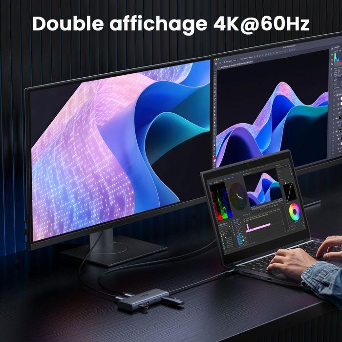 Hub USB-C 7 en 1 - UGREEN - Gris