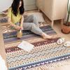 Cotton Linen Boho Rugs for Living Room Muslim Retro Ethnic Anti Slip Bedroom Area Rugs and Carpets Print Tatami Prayer Floor Mat