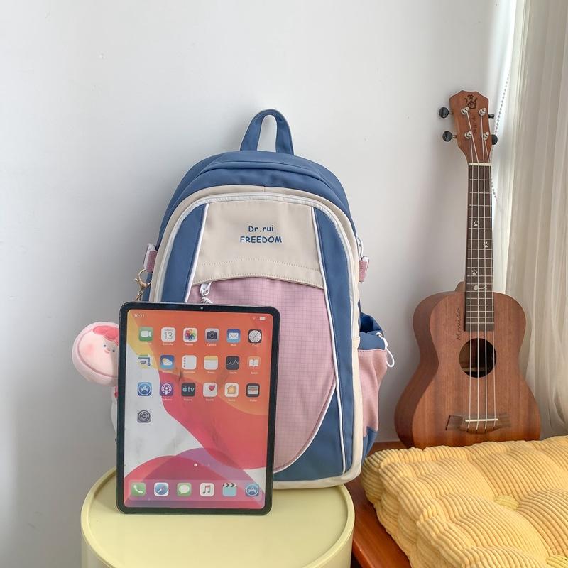 Schoolbag Korean Version of the New Summer Tide Brand Backpack Women's Large-capacity Student Backpack Male Middle School Student Ins Schoolbag