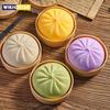 Bunte Teigtaschen-Quetschies Stressbälle Fidget Sensorikspielzeug Simulation Essen Squishies Brötchen mit Dampfgarer Knete-Knetball Geschenke