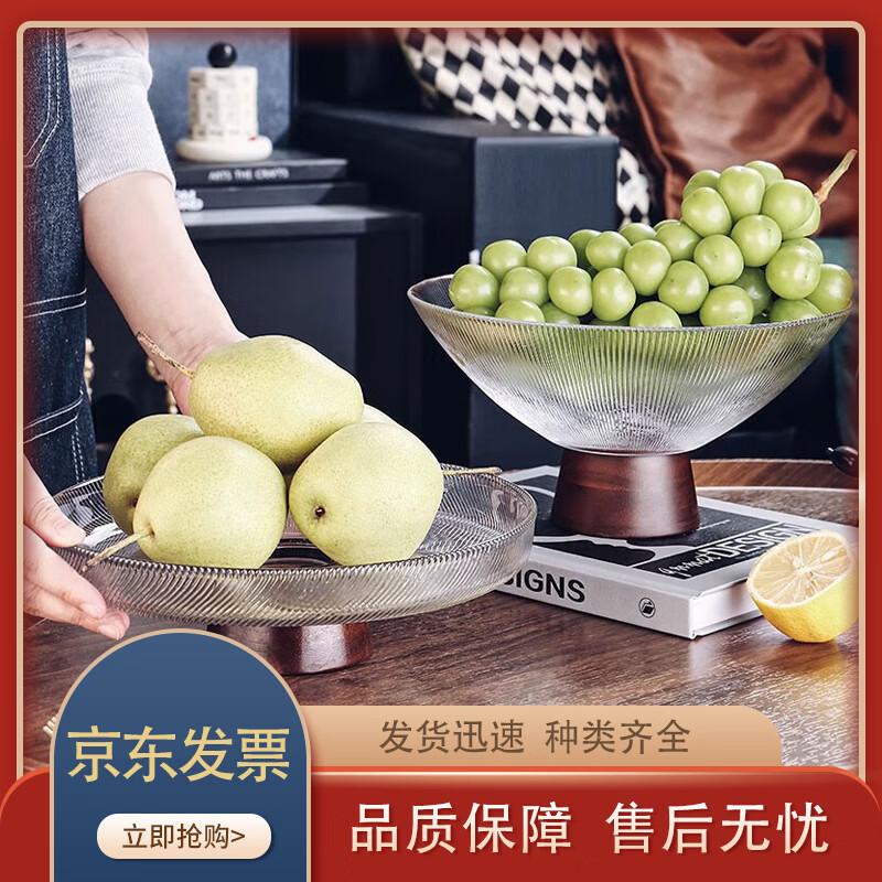 Simple Modern Gold-Rimmed Glass Fruit & Snack Plate