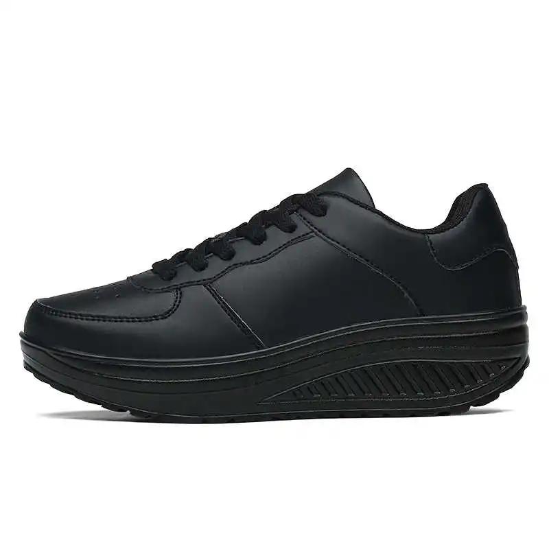 Round Tip Legitimate Leather Retro Women Shoes Walking Fashion-man Breathable Sneakers Women Sport Bity Premium Real Tenis