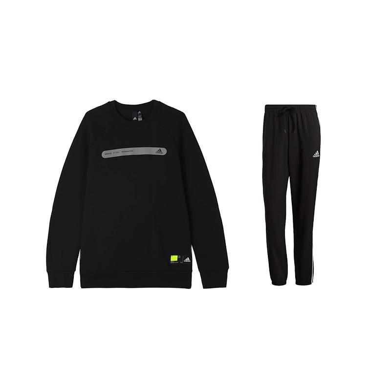 

Adidas Retro Comfortable Crew Neck Long Sleeve Hoody Set And Mid Belt Bride Set Unisex Sweatshirt Set Black GP0995+GK8982 S
