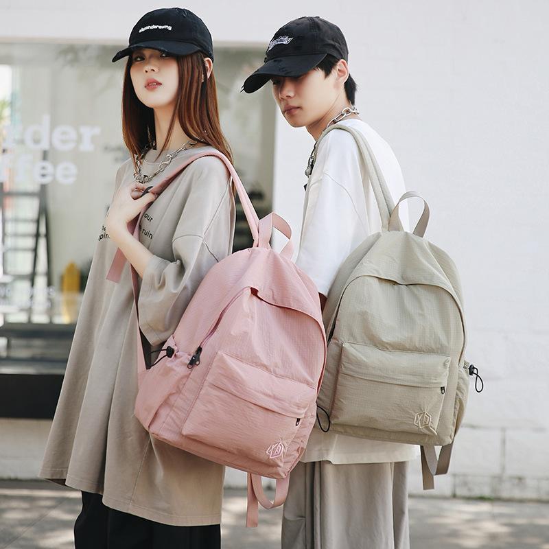 School bag Korean version ins high value backpack early high birth girl casual simple commute versatile large capacity