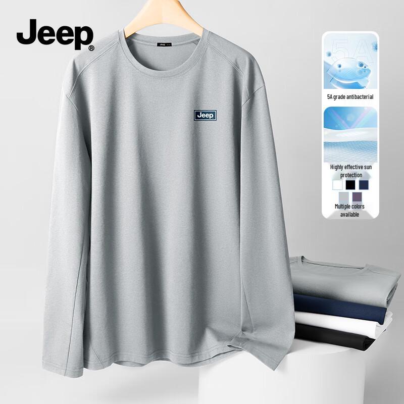 JEEP Men s 5A Antibacterial Quick-Dry Long Sleeve T-Shirt 2XL