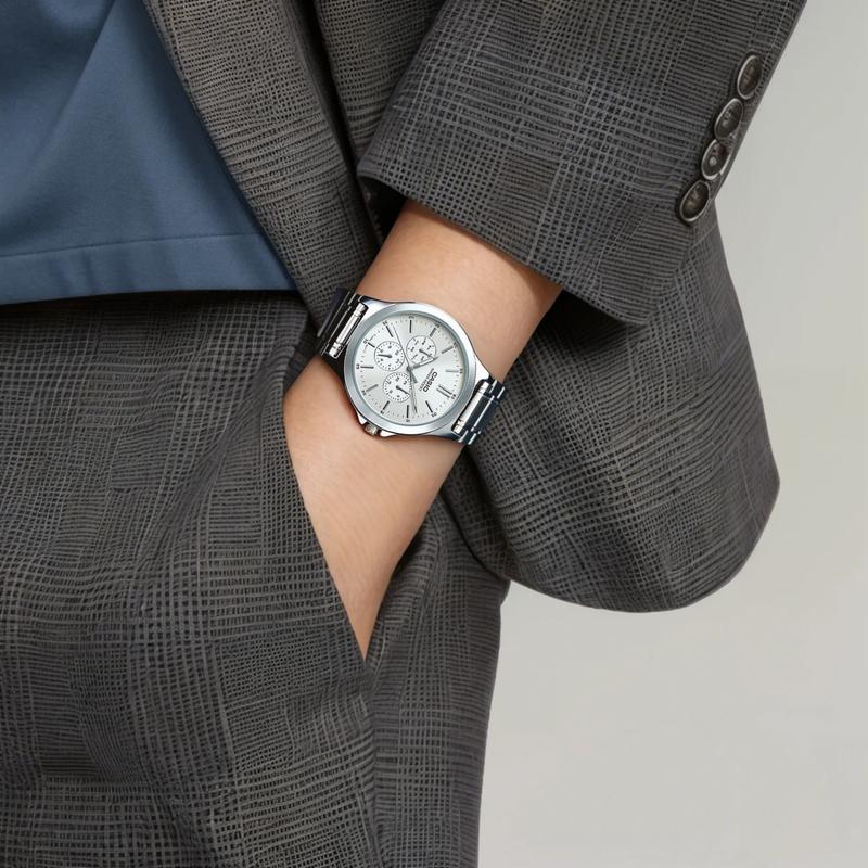 Casio STANDARD series waterproof quartz movement stainless steel strap Japanese and Korean watch men's watch silver dial MTP-V300D-7A