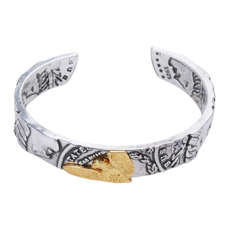 Регулируемый Винтажный Серебряный Долларовый Монетный Браслет с Изображением Улыбающегося Лица для Мужчин и Женщин, Сплав