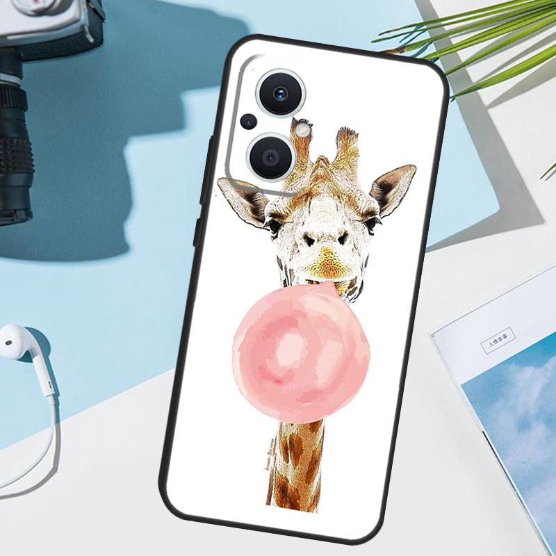 Cute Cartoon Giraffe Cover For OPPO Reno 14 F 13 12 11 10 Pro 11F 12F 13F 7 8 Lite OPPO Find X9 X8 X6 X5 Pro Case