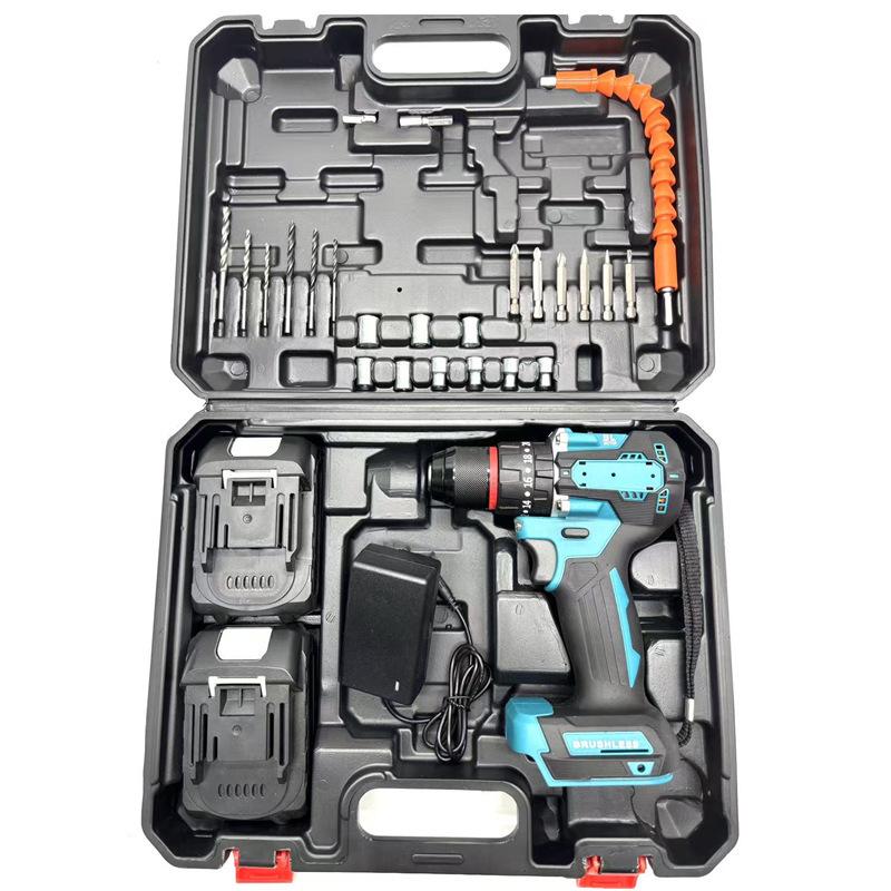 Cross 21V Brushless Hand Drill: Electric Screwdriver & Impact Drill with Multi-Speed Adjustment.