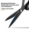10 Inch Stainless Steel Tailor Scissors with Blackening Process, Professional Fabric Cutting, Manual Sewing, Household Large Sci