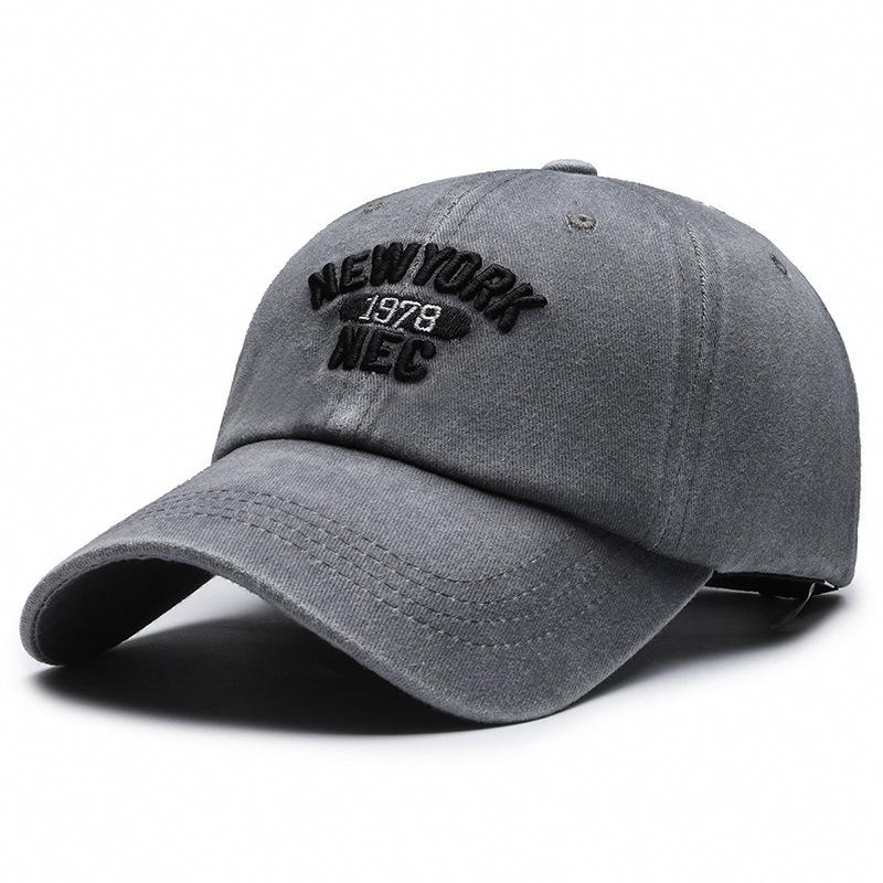 Spring and Autumn New Patch Embroidery Three-dimensional Alphabet Baseball Cap Men and Women Washed Faded Old Shade Cap