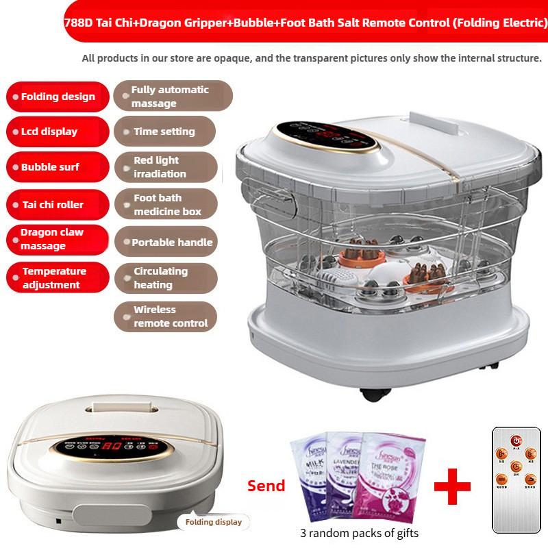 Small Foldable Foot Bath Tub Household Massage Foot Bath Bucket Electric Heating Constant Temperature Foot Bath Basin