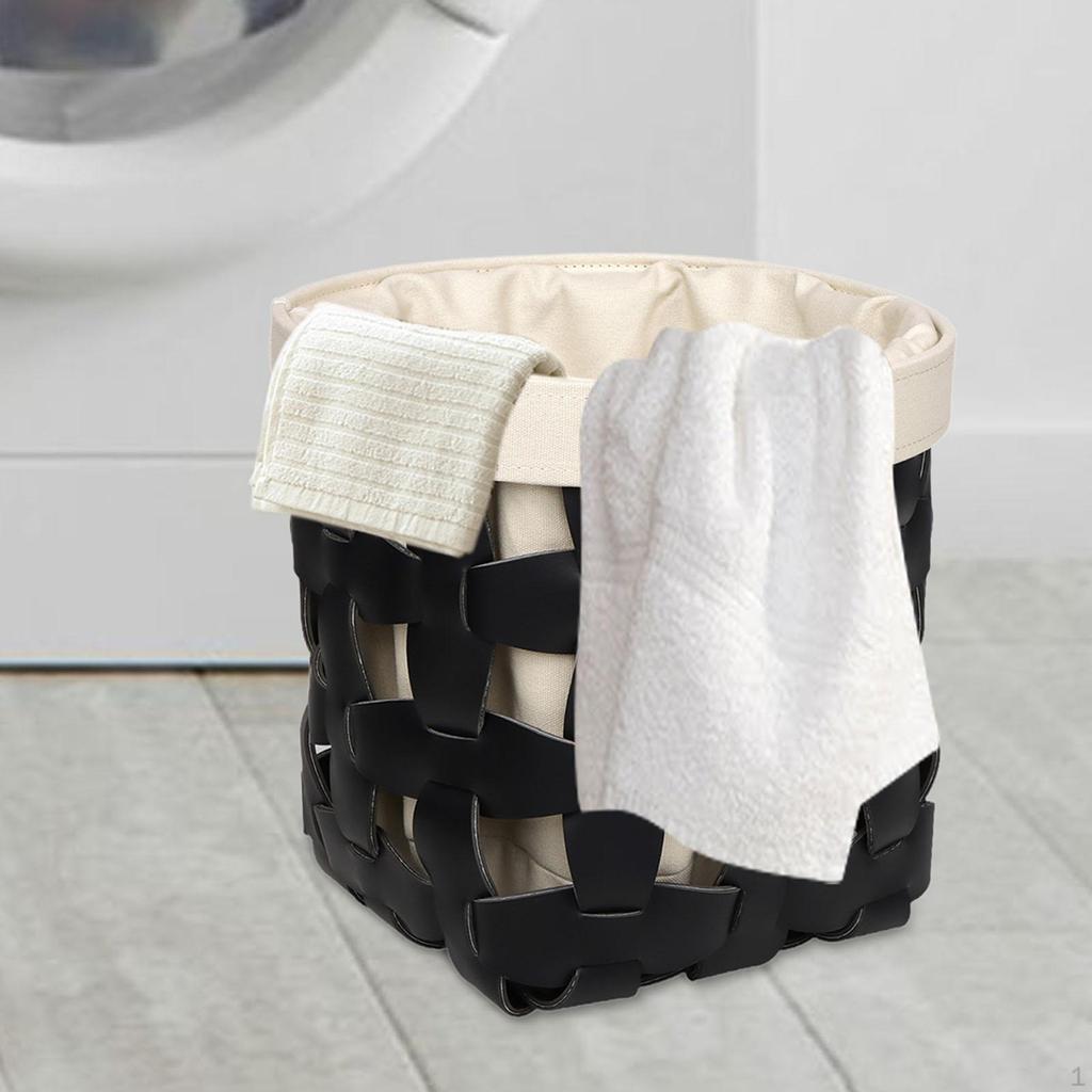 Laundry Basket Home Decoration PU Leather Decorative Hamper Organizer for Toys