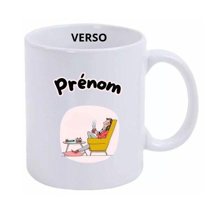 Mug Personnalisable - AA - 325 ml - Céramique - Compatible Micro-onde - Lave-Vaisselle