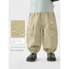 Right European Boys' Waterproof Cargo Pants Children's Casual Long Pants 2026 Spring New Children's Clothing Spring and Autumn Baby Pants
