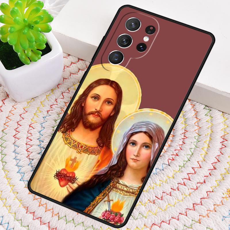 Virgin Mary And Jesus Heart TPU Phone Case For Samsung Galaxy note 10 pro S26 S25 S24 S23 S22 Ultra Plus S21 FE S20 Cover