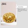 Tactile Sensory Toy Gold Foil Steamed Bun Squeeze Stress Ball, Cute Food Shape Fidget Visual Atmosphere for Anxiety Relief, Soft Elastic Maltose